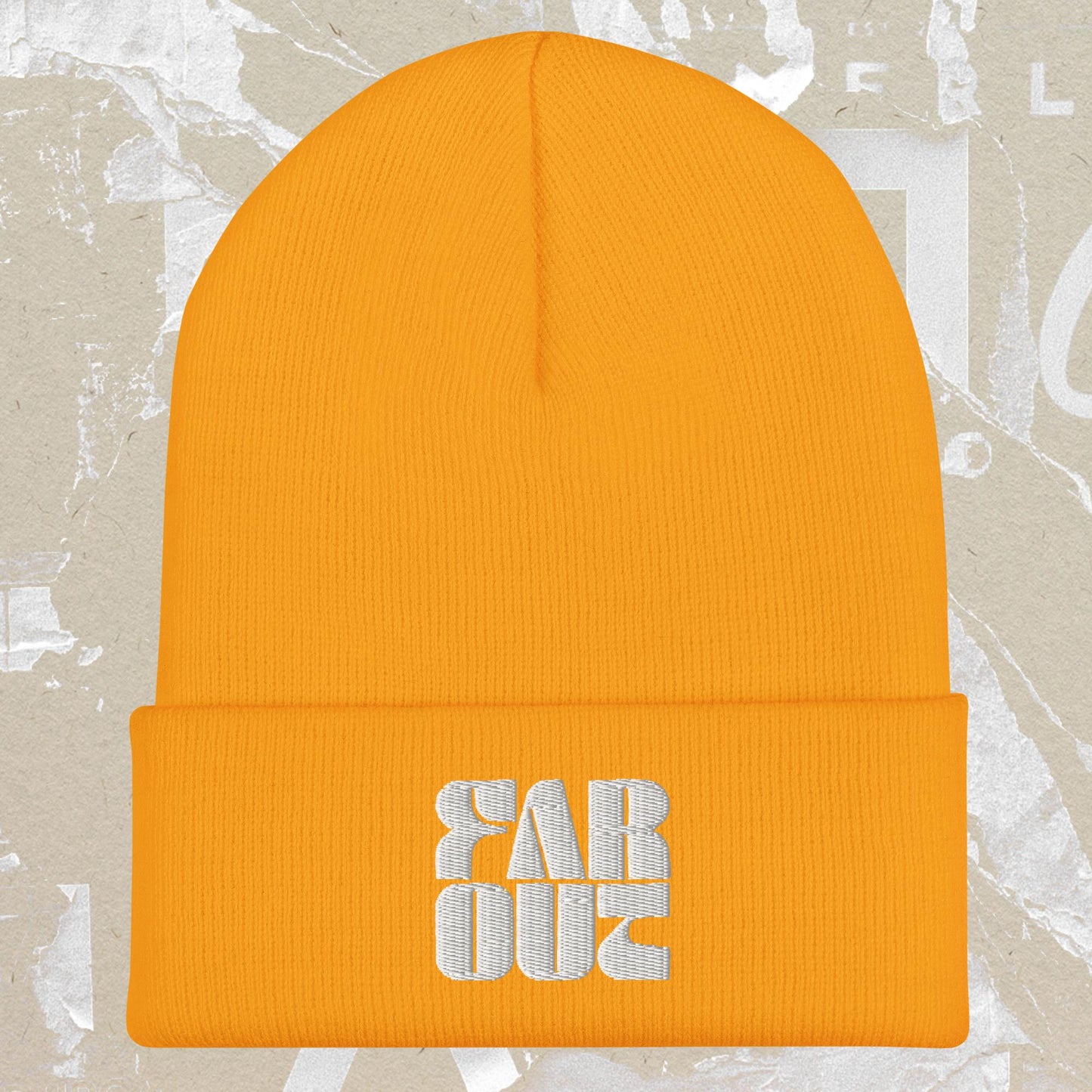 Far Out Wave Square Cuffed Beanie