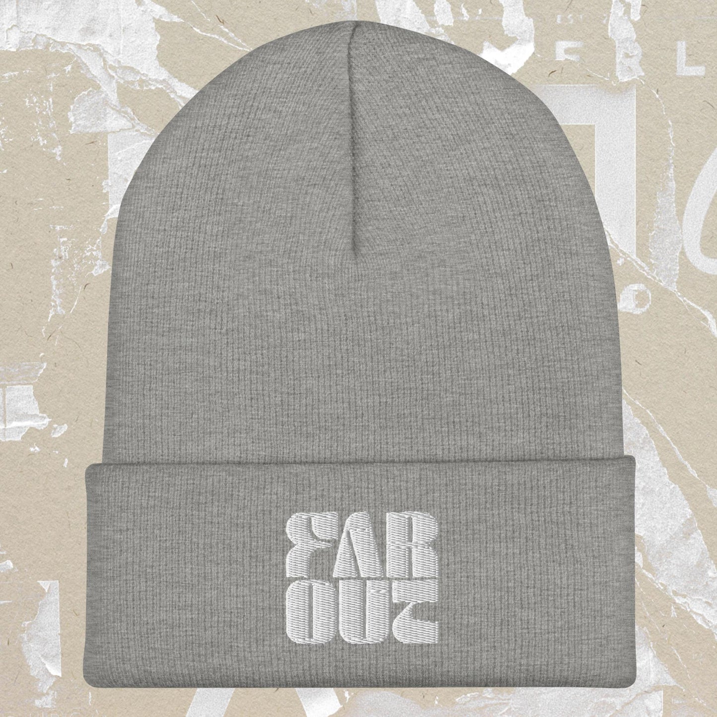 Far Out Wave Square Cuffed Beanie