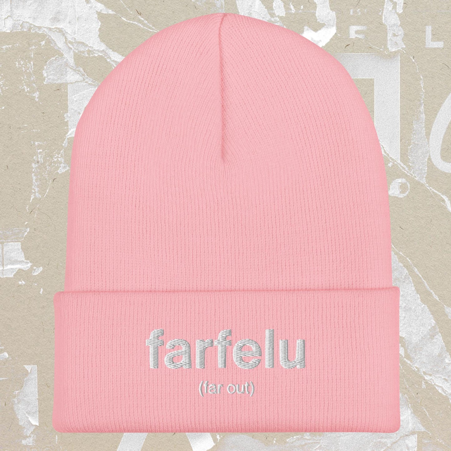 Far Out French Cuffed Beanie