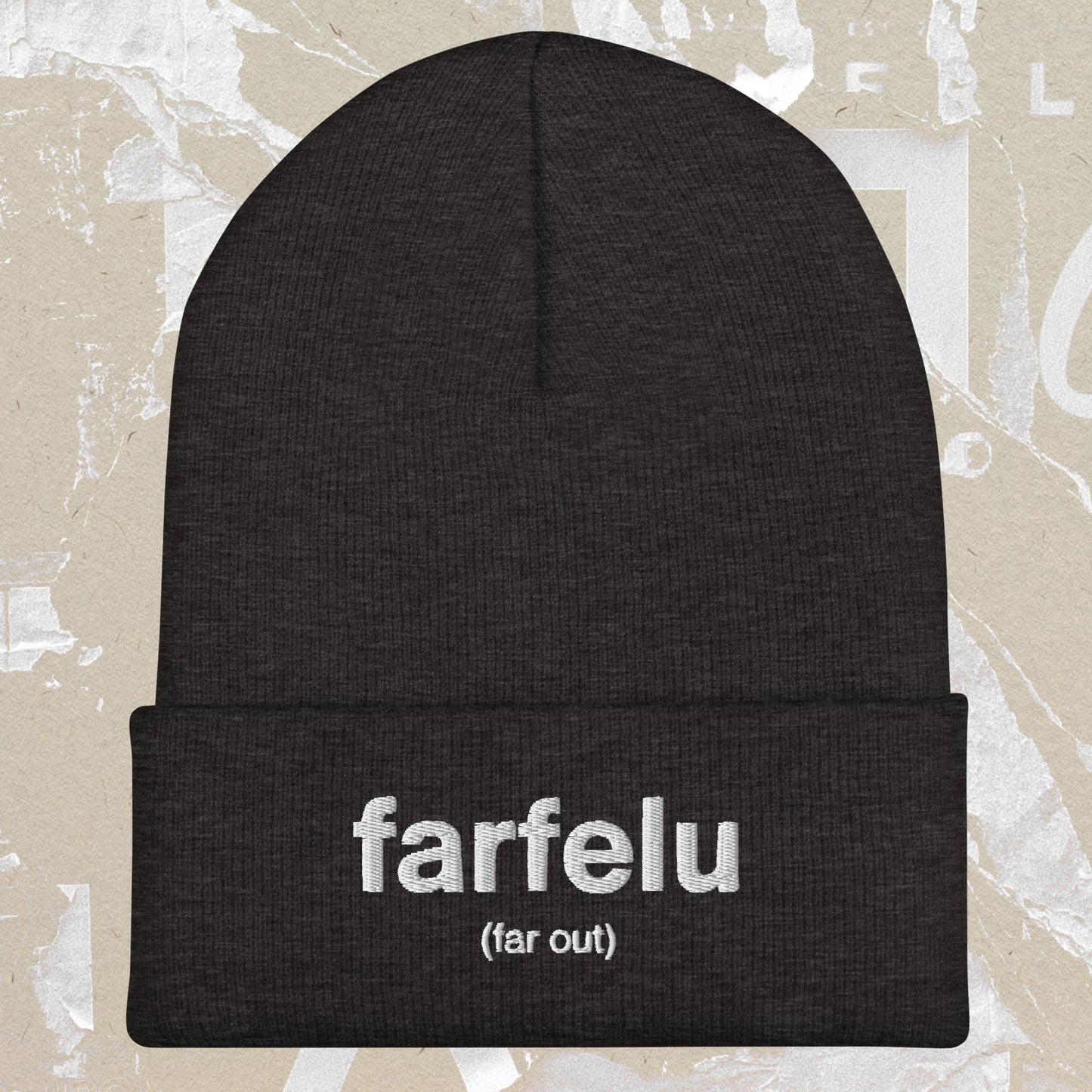 Far Out French Cuffed Beanie