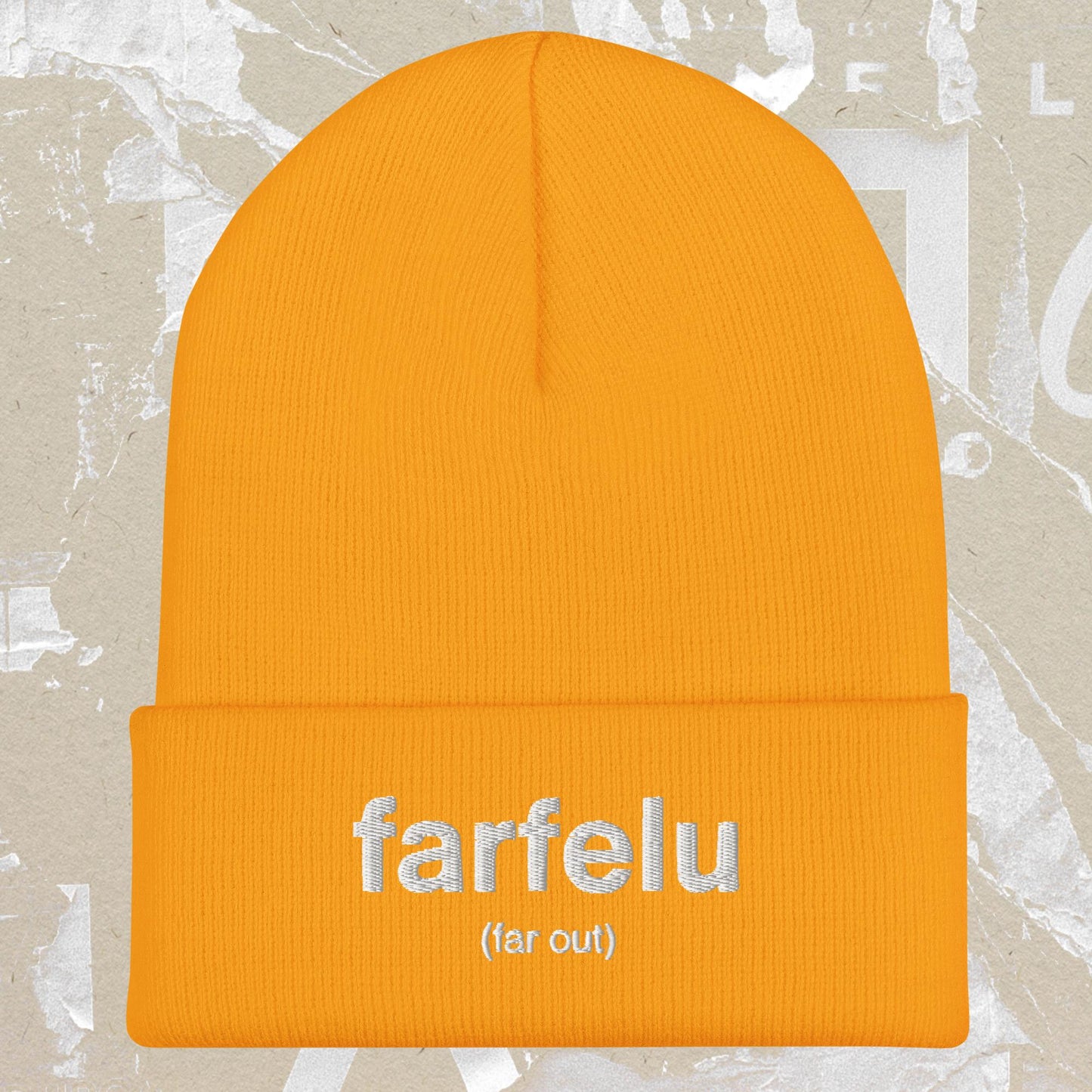 Far Out French Cuffed Beanie