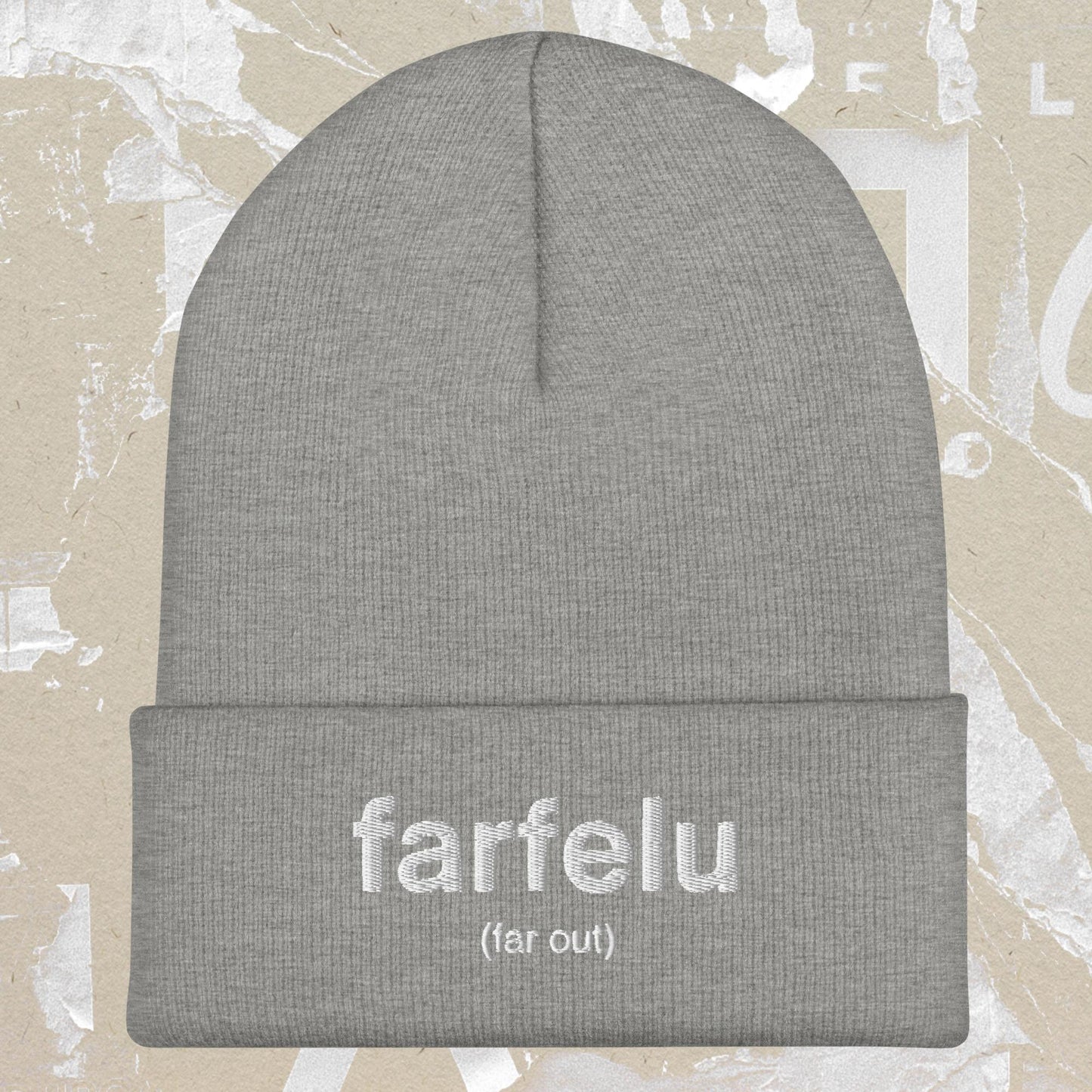 Far Out French Cuffed Beanie