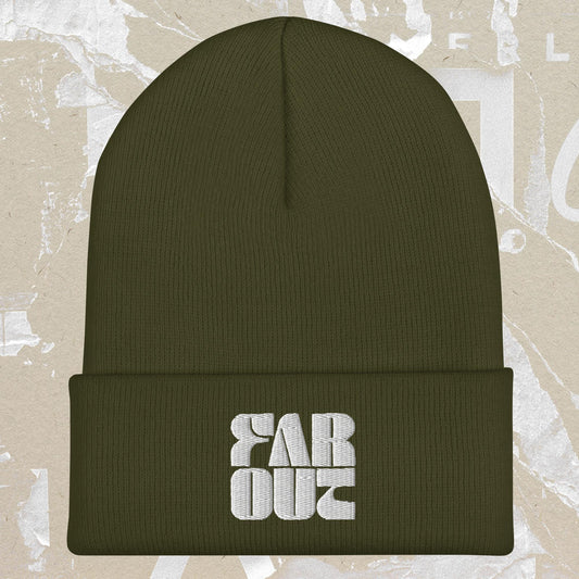 Far Out Wave Square Cuffed Beanie