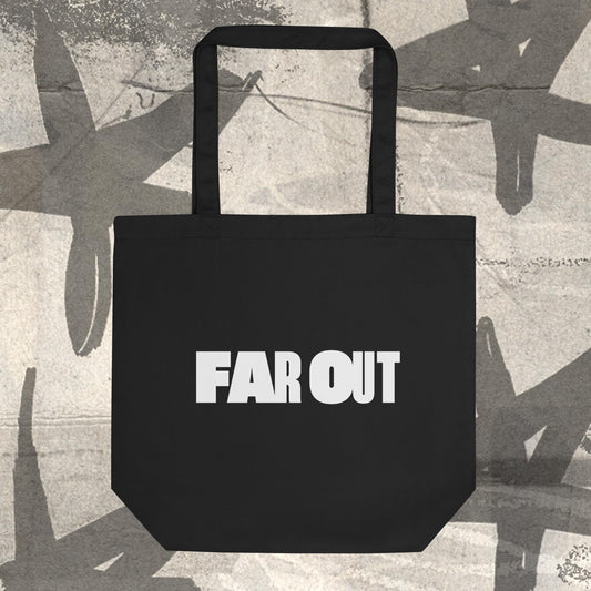 Far Out Alt Black Tote Bag