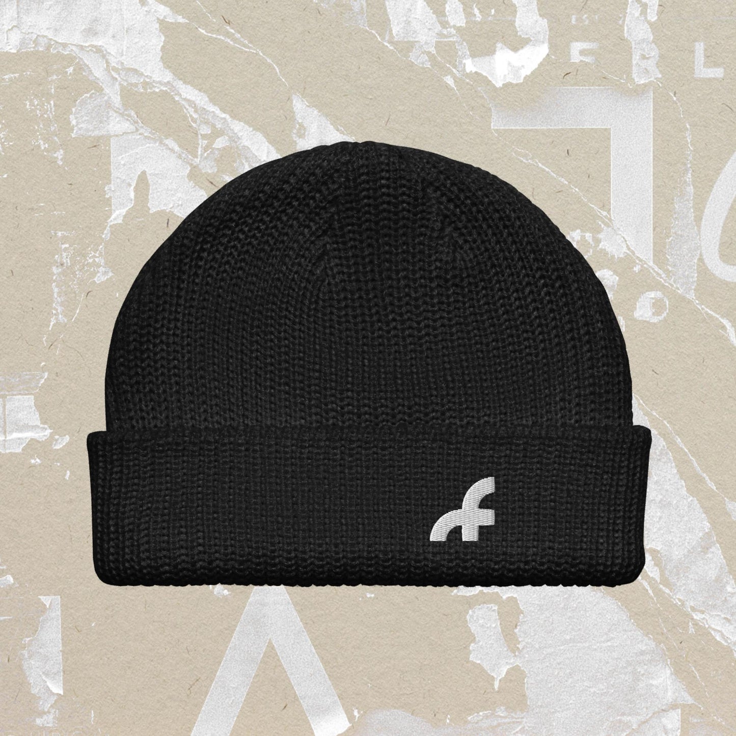 Far Out F Fisherman Beanie